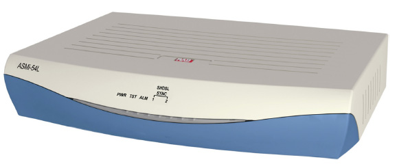 ASMi-54L SHDSL.bis Modem full-duplex at data rates of up to 5.7 Mbps over 2-wire
and 11.4 Mbps over 4-wire lines