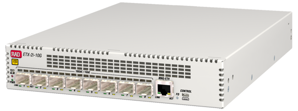 RAD ETX-2i-10G-B/8.5/AC/8SFPP Advanced 10G Ethernet demarcation and aggregation device 