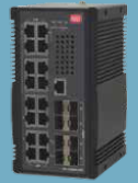 PowerFlow-2 Managed Ruggedized Ethernet Switch with Power over Ethernet - Common RAD configurations include PF-2/ETR/48VDC/3SFP/8PH, PF-2/ETR/48VDC/8SFP/8UTP/8PH, PF-2/ETR/48VDC/2SFP/4PU, PF-2/ETR/48VDC/2SFP/4PAM, PF-2/ETR/WR/3SFP/8UTP/H, PF-2/ETR/WDC/1UTP/1P