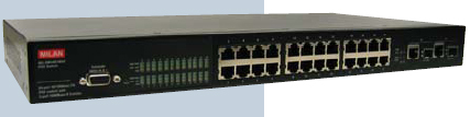 MIL-SM2401MAF 24-Port 10/100 POE Managed Switch From Transition Networks