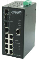 SISPM1040-182D-LRT Industrial Power-over-Ethernet (PoE) Switch Managed from Transition Networks